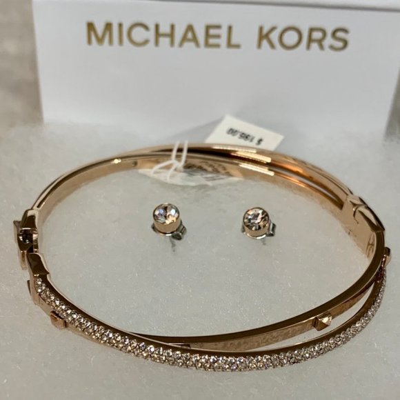 Michael Kors Jewelry - NWT - Michael Kors Rose Gold Earring/Bracelet Set
